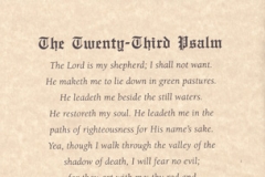 Twenty-third Psalm memorial brochure