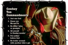 Cowboy Ten Commandments Calendar