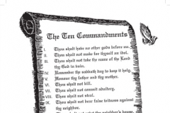 Ten Commandments Scroll Calendar